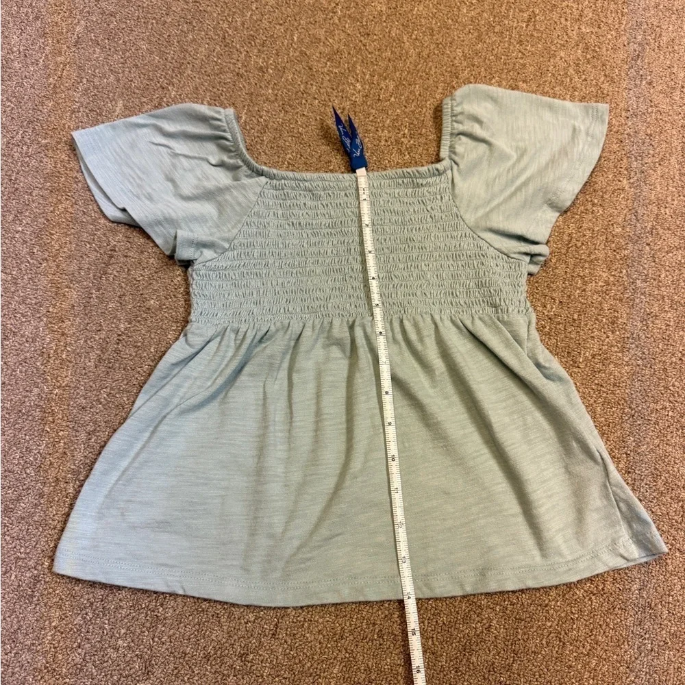 Old Navy: Girls Blue Smocked Flowy Top, Size L (10/12)